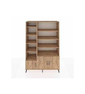 Hyperion Gardrop 10 Raflı 3 Kapaklı 132x44x195 Çam-Çam