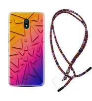 Xiaomi Redmi 8A 8 Pro 9C 9T 10C 11T Pro Kılıf Boyun Asklı Rasta Silikon Üçgenler 1635