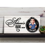 BK Gift Kişiye Özel Karikatürlü Kabartma Tasarım Antik Beyaz Ahşap Bar Tabelası, Home Bar Tabela, Rustik Ev Dekorasyonu, Duvar Dekoru-9
