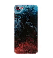 Apple iPhone 5 6 7 8 Plus Se XR Kılıf Desemli Silikon Red Blue Black Abstact 1386