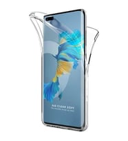 Coverzone Huawei Mate 40 Pro ?le Uyumlu ClearShield Silikon K?l?f 360 Derece �n Ve Arka Koruma ?effaf Renk