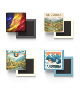 Buzdolap Magnetleri - Andorra Andorra la Vella - 4'lü Set Magneti
