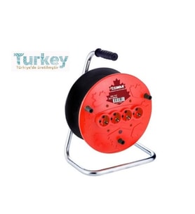 Extra 4lü Elektrik Seyyar Makaralı Uzatma Kablo 50 Metre Taşınabilir