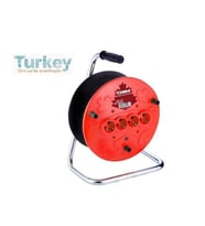Extra 4lü Elektrik Seyyar Makaralı Uzatma Kablo 50 Metre Taşınabilir