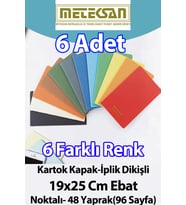 Meteksan 6'lı Büyük Boy (19x25cm) 6'lı Karışık Renkli