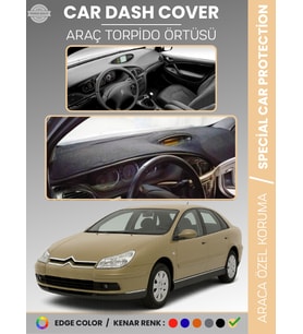 CITROEN C5 (2004-2008) Torpido Örtüsü Ön Göğüs Torpido Koruma Tam Uyum Çatlamayı Önler Kolay Montaj
