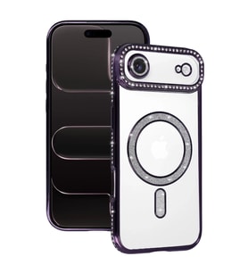 iPhone 17 Air Joke Simli Magneticsafe Kılıf - Derin Mor