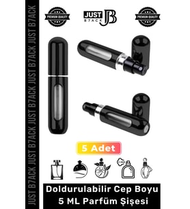 #ParfümŞişesi Şişesinden Doldurulabilir Taşınabilir Çanta İçi Mini Cep Parfüm Şişesi 5 Ml x 5 Adet (Çok Renkli)