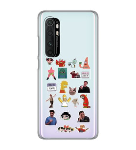 Xiaomi Mi Note 10 LITE Uyumlu Sticker Tasarımlı Şeffaf Telefon Kılıfı