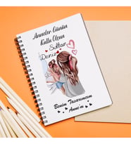 Anneler Günü Tasarımlı Defter Kişiye Özel