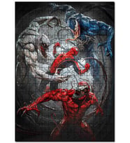 Cakapuzzle Station Venom Örümcek Adam Yaratık Kahraman Puzzle Yapboz MDF (Ahşap) (120 Parça)