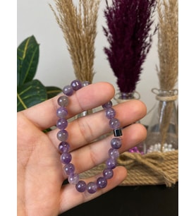 AMETİST DOĞAL TAŞ BİLEKLİK 8mm