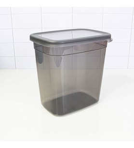 12'li Saklama Kabı Şık Yeni Nesil Saklama Kabı Seti 12 x 1,85 Lt Dikdörtgen Antrasit
