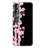 Tecno Spark 7 Pro Kılıf Resimli Desenli Baskılı Silikon Kılıf Pink Flowers 3 1393