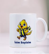 Renkli Vagon Sarı Kanaryalar taraftarları Baskılı Kupa Bardak Kişiye Özel Isimli Kupa Bardak