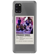 Samsung Galaxy A31 Uyumlu Stranger Things Minimalist Poster Desenli Şeffaf Telefon Kılıfı