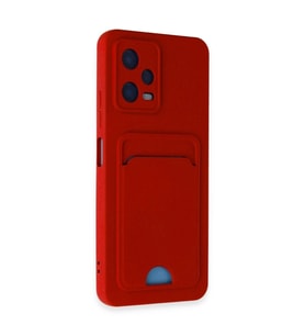 Note 12 4g Kılıf Kelvin Kartvizitli  - Kırmızı