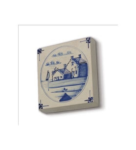 Hollanda Deseni Baskılı Taş Magnet 5X5