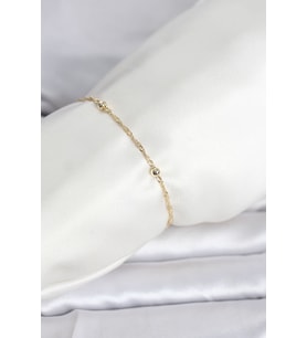 CM 14K Gold Renk Burgu Topçuk Model Kadın Bileklik - TJ-BB8281