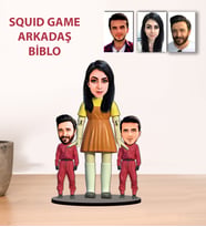 Kisiye Özel Squid Game Tasarımlı Karikatür Arkadaş Biblo