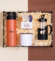 Premium Hediye Seti, French press, Termos Kupa, Filtre Kahve, Cam Suluk