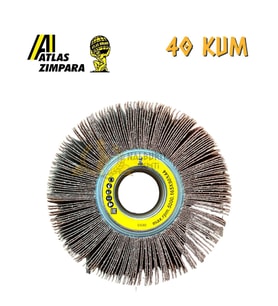 Atlas Flanşlı Mop Zımpara 165x50x44 - P40 Kum (Kırmızı)