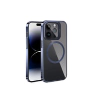 Apple iPhone 15 Pro Uyumlu Kılıf M-safe Şarj Özellikli Standlı Zore Klon Kapak (Lacivert)