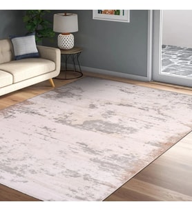 Makine Kaymaz Yıkanabilir Krem Modern Triko Salon Halısı Mutfak Halısı Koridor Halısı Yolluk 12236K