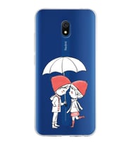 Xiaomi Redmi 8A Uyumlu Kapak Aşk Tasarımlı Şeffaf Silikon Kılıf