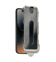 iPhone 15 Pro Max Uygulama Aparatlı Dust Proof Privacy Temperli Hayalet Cam Ekran Koruyucu (Siyah)