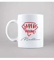 Süper Anne (Super Mom) Tasarımlı Kupa Kişiye Özel