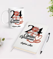 BK Gift Kişiye Özel İsimli Öğretmenler Günü Tasarımlı Defter Kalem Kupa Hediye Seti - 13, Öğretmene Hediye, Öğretmenler Günü