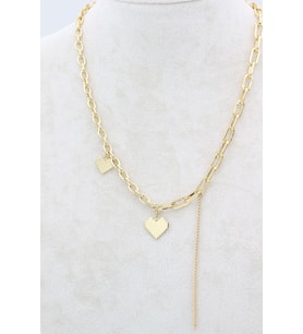 STİL İNCİSİ/XUPING JEWELRY ZİNCİR KALP MODEL KOLYE (Altın)