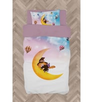 MEKTA HOME BEBEK VE ÇOCUK ODASI Ay ve Cadı Desenli Nevresim Takımı