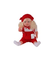 5214 60 CM TRİKOLU TULUMLU SAÇLI BÜYÜK BEBEK