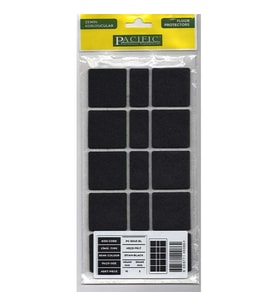 Pacific 6040 BL Yapışkanlı Keçe  40 mm X 40 mm Siyah