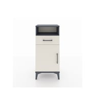 Arges Komodin 2 Raflı Tek Çekmeceli Tek Kapaklı 44x30x96 Antrasit-Aytaşı