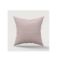 Melisa Damask Baskılı Duck Kumaş Krem/pembe 45*45 Cm - 500