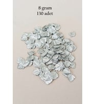 Oya Abiye Bileklik Kolye Pleksi Metalik Plastik Pul Gümüş Renk 8 gram 130 adet - BNC507