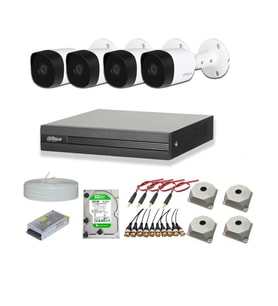 Dahua 2mp 4 kameralı Dış ortam AHD HD-CVI Full Kamera Seti 2TB Disk