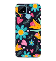 PrintiFy Realme C21  ile Uyumlu 1mm Slim Fit Retro Renkler 1 Baskılı Şeffaf  Kılıf
