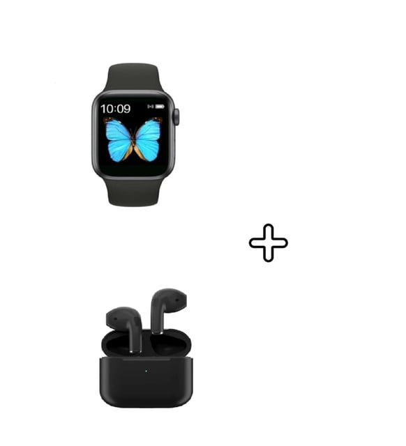 apple watch apple airpods iphone 12 Ios Ve Android Tüm Akıllı Telefonlarla Uyumlu Şık Tasarımlı Watch Series  Akıllı Saat Siyah Pro5 Bluetooth Kulaklık (Siyah)