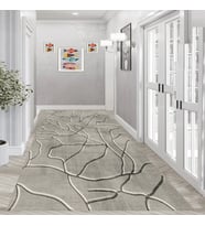 Rovigo Home Dijital Baskı Yıkanabilir Kaymaz Taban Salon Halısı Ve Yolluk RV083-FNL369 (Gri)