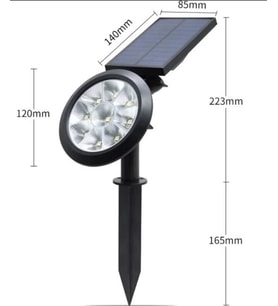 CATA 18W SOLAR BAHÇE ARMATÜRÜ ( amber ışık rengi )