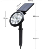 CATA 18W SOLAR BAHÇE ARMATÜRÜ ( amber ışık rengi )