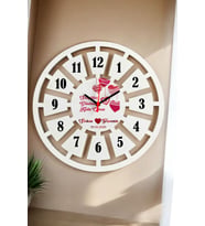 Sevgiliye En Güzel Hediye Duvar Saati 40cm 011 (Beyaz)
