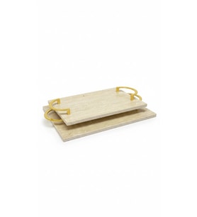 TRAVIS 2Lİ DIKD. TEPSİ SETİ  34 x 25 cm - 30 x 20 cm