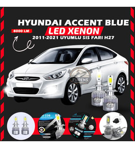 Hyundai Accent Blue 2011-2021 Sis Farı Uyumlu Şimşek Etkili Led Xenon Performance Series H27