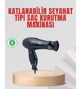 Seyahat Tipi Saç Kurutma Makinesi Katlanabilir Hafif Yapı