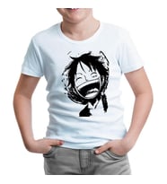 One Piece - Luffy Laugh Beyaz Çocuk Tshirt